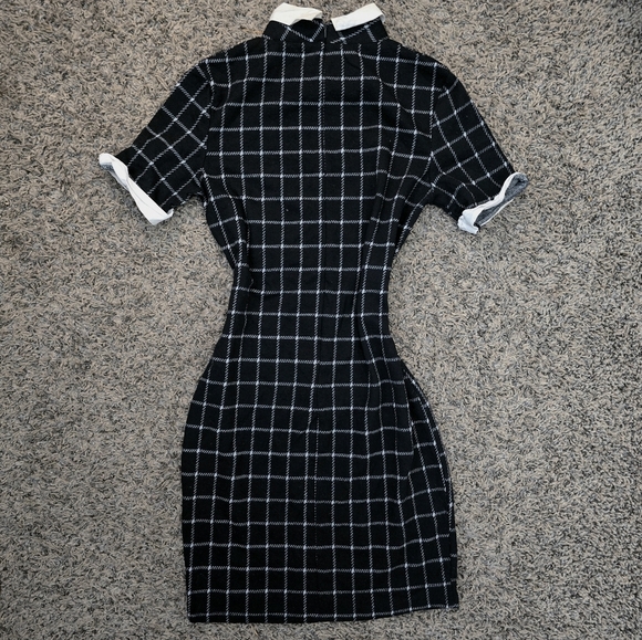 Fashion Nova Black and White Plaid Mini Dress - Picture 3 of 3
